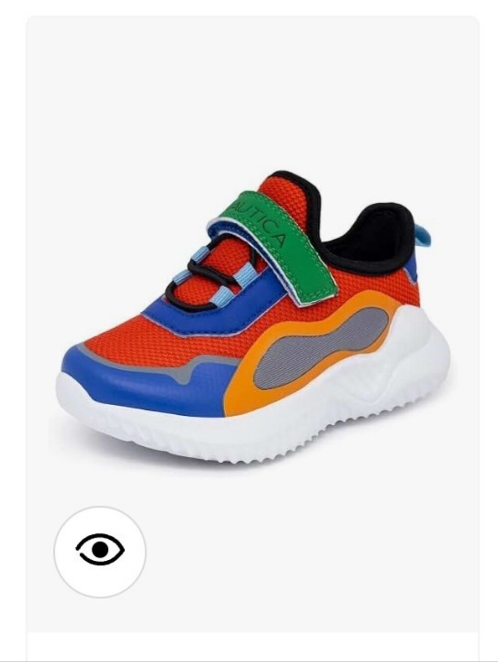 ISO Nautica Kids Orange Red Blue Green Accent Sneaker